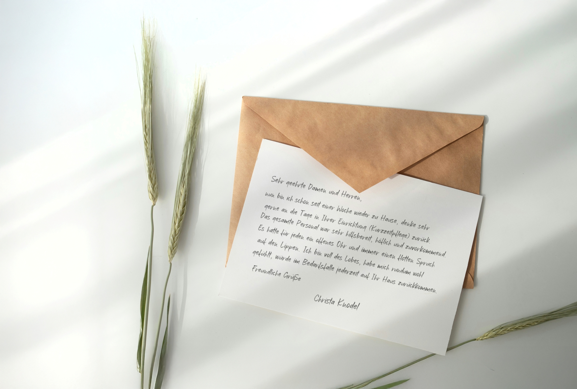 Christa Knodel Kurzzeitpflege © Quelle: unsplash / eMail Christa Knodel Christa Knodel lobt Kurzzeitpflege nach ihrem Aufenthalt